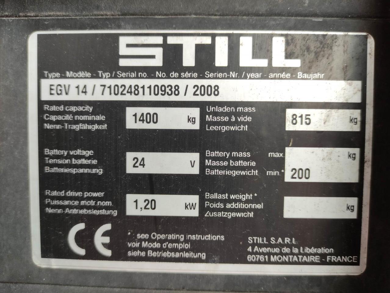 Wózek wys. podnoszenia EGV14i EGV14i- Photo 5