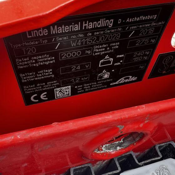 Transpallet Linde T20 (1152) Linde T20 (1152)- Photo 8
