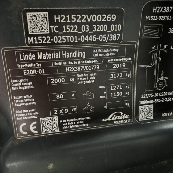 Carrello elevatore elettrico Linde E20R (387) Roadster Linde E20R (387) Roadster- Photo 8