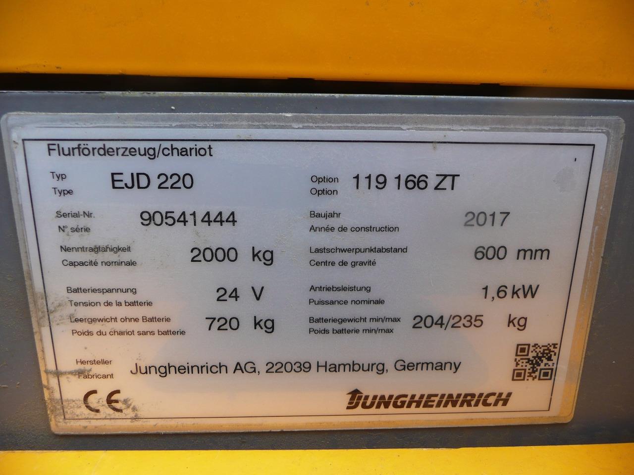 Wózek wys. podnoszenia EJD 220 166 ZT Li-ion EJD 220 166 ZT Li-ion- Photo 7