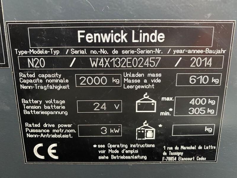 Wózek paletowy N20 2 ton Elektrische Orderpicker Meerijder Palletwagen N20 2 ton Elektrische Orderpicker Meerijder Palletwagen- Photo 3