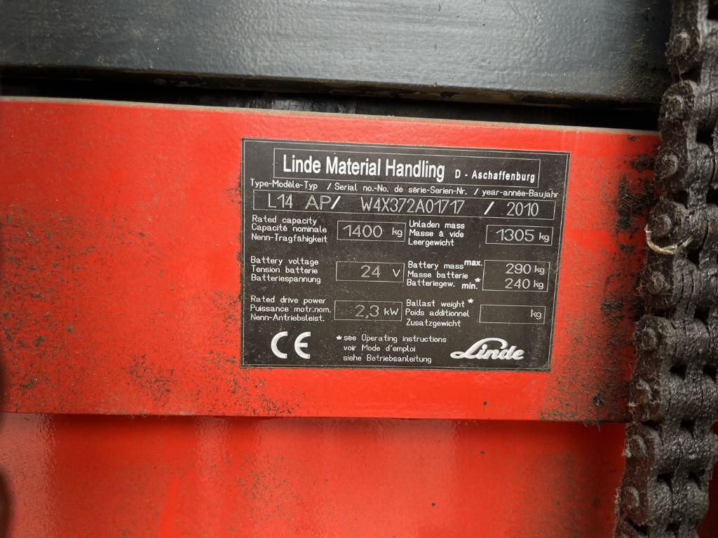 Wózek wys. podnoszenia Linde L14AP Linde L14AP- Photo 4