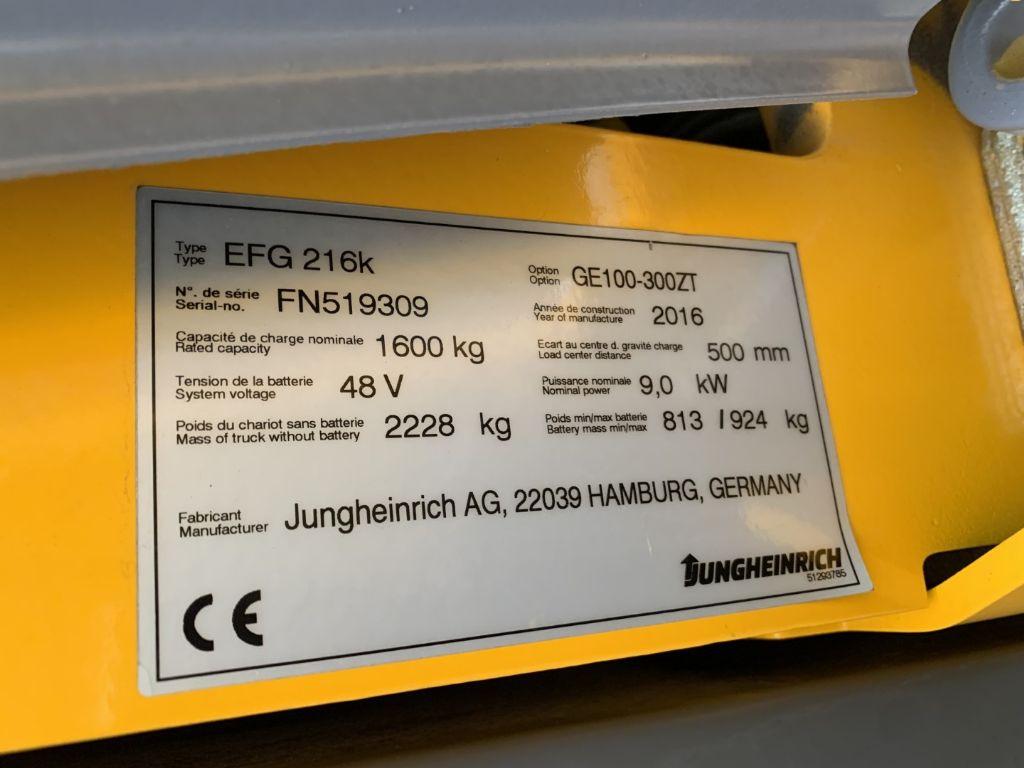 Carrello elevatore elettrico Jungheinrich EFG216k Jungheinrich EFG216k- Photo 4