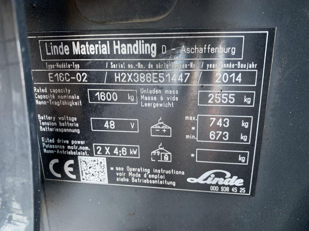 Wózek widłowy elektryczny Linde E16C-02 Linde E16C-02- Photo 4