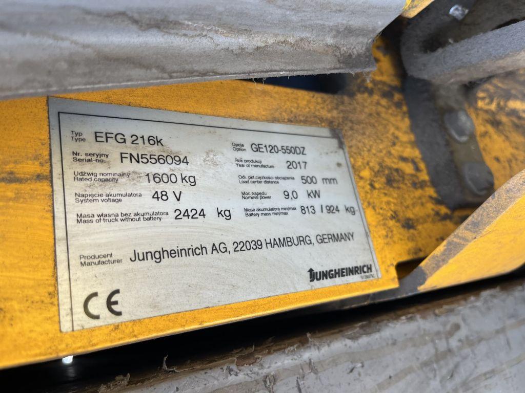 Carrello elevatore elettrico Jungheinrich EFG216k Jungheinrich EFG216k- Photo 4