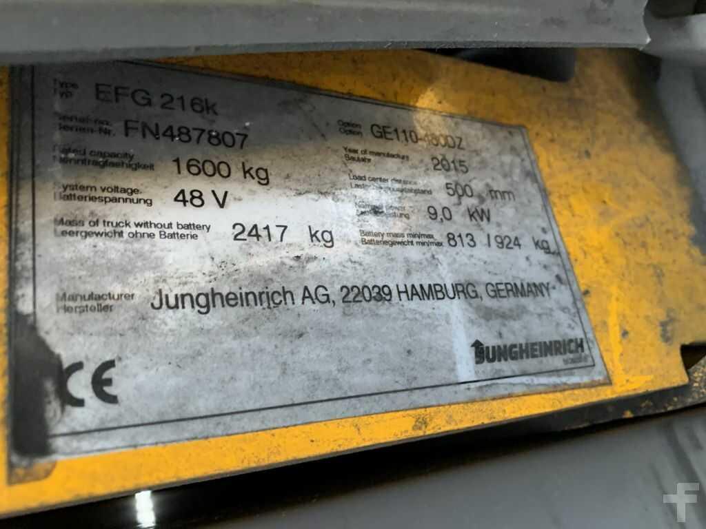 Carrello elevatore elettrico Jungheinrich EFG216 Jungheinrich EFG216- Photo 4