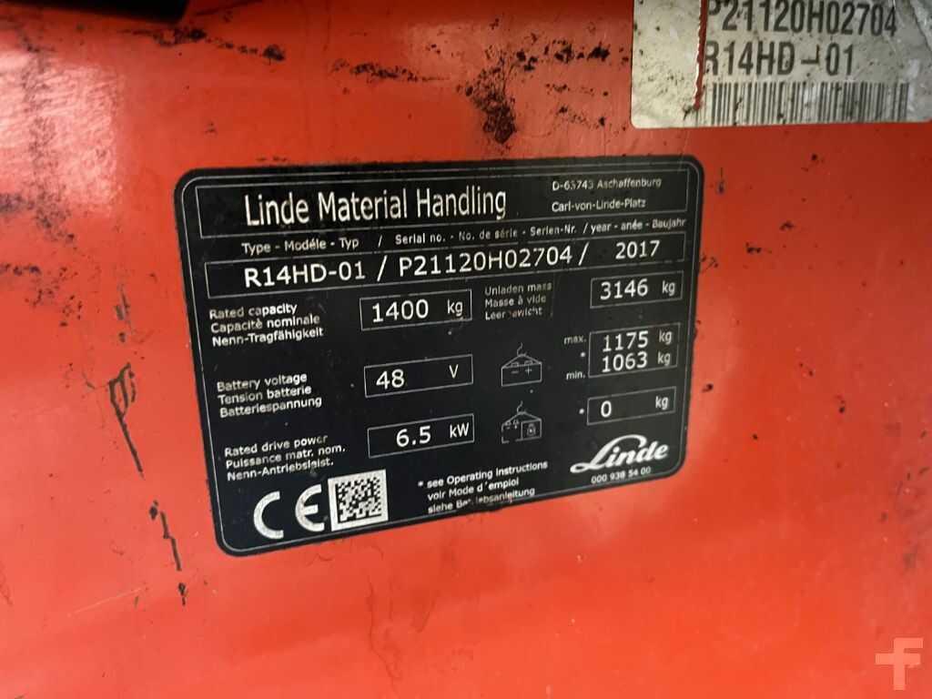 Chariot à mât rétractable Linde R14HD-01 Linde R14HD-01- Photo 5