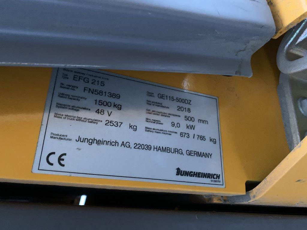 Wózek widłowy elektryczny Jungheinrich EFG215 Jungheinrich EFG215- Photo 4
