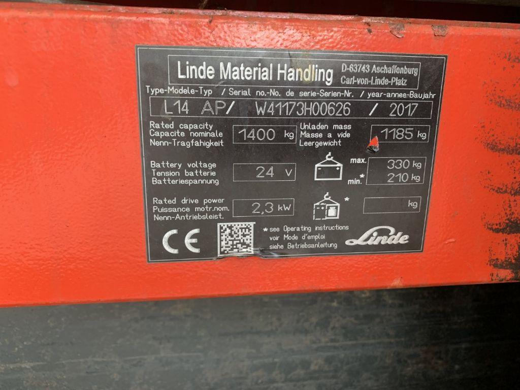 Wózek wys. podnoszenia Linde L14AP Linde L14AP- Photo 4