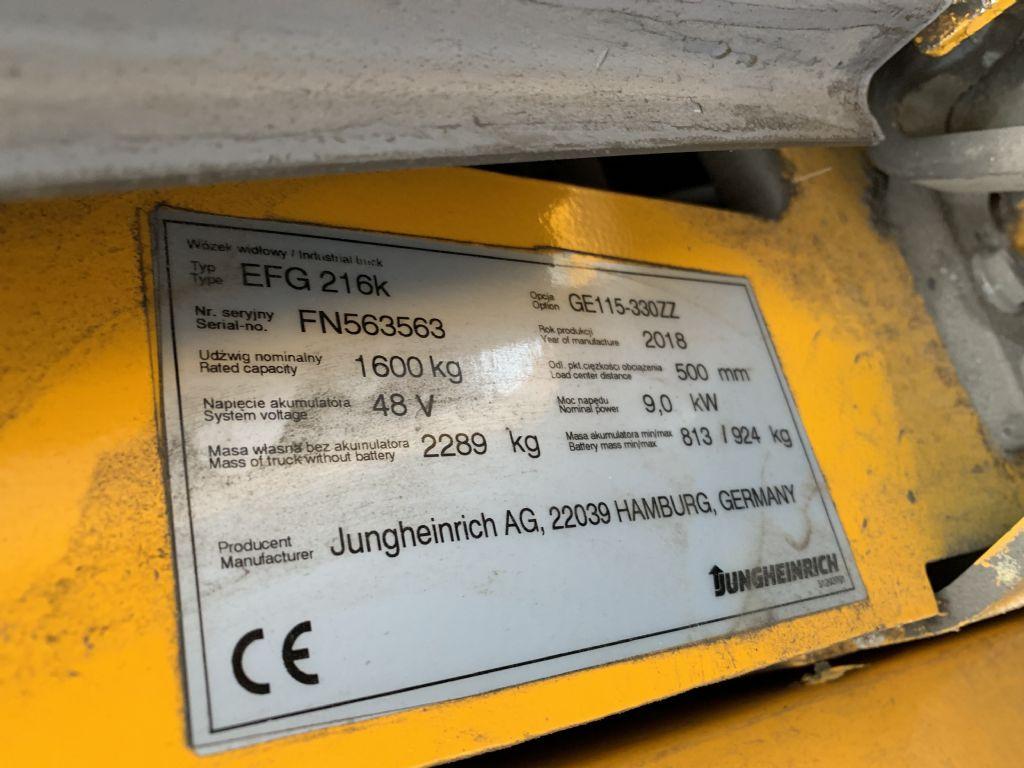 Carrello elevatore elettrico Jungheinrich EFG216k Jungheinrich EFG216k- Photo 4