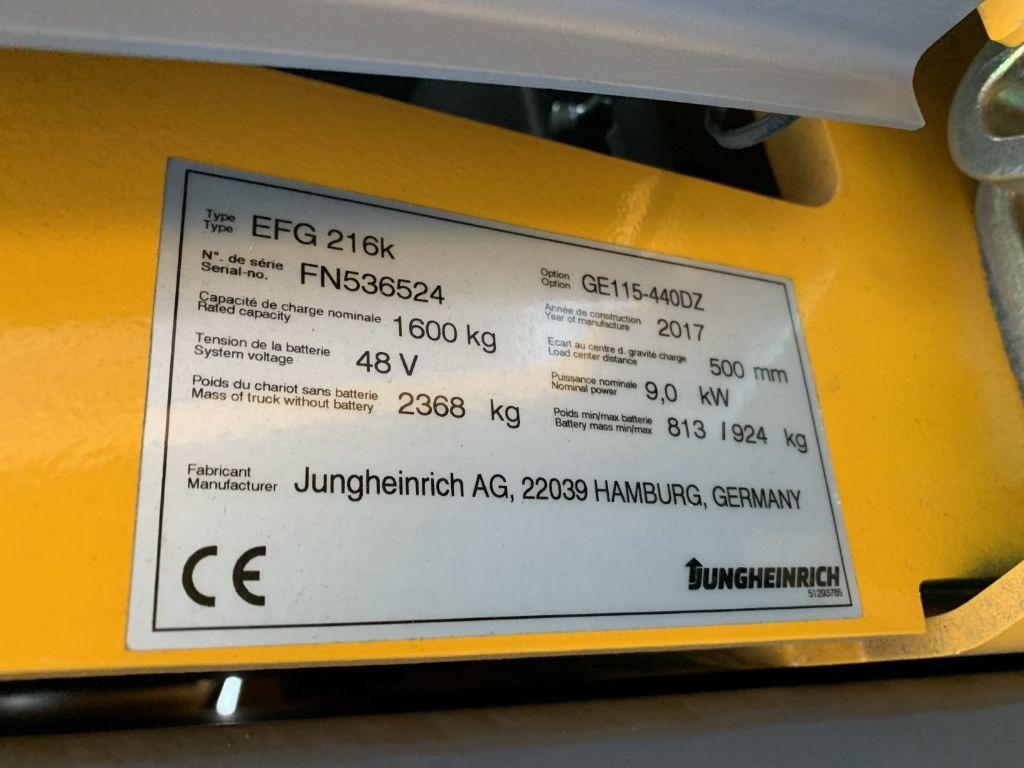 Wózek widłowy elektryczny Jungheinrich EFG216k Jungheinrich EFG216k- Photo 4