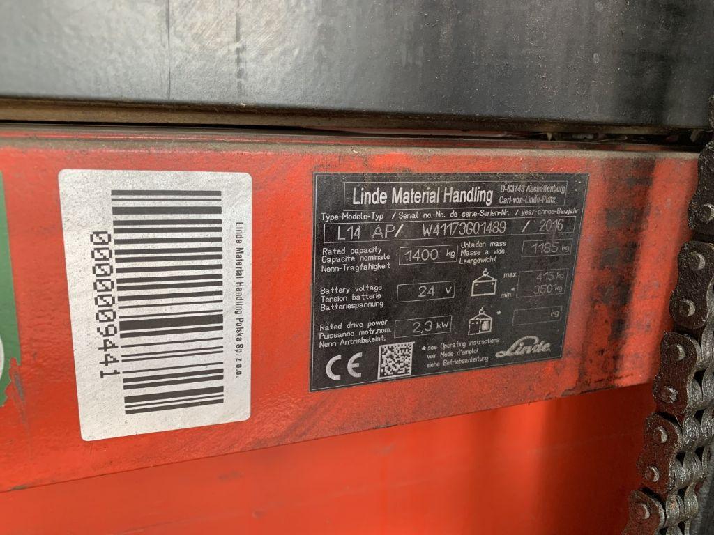 Wózek wys. podnoszenia Linde L14AP Linde L14AP- Photo 4