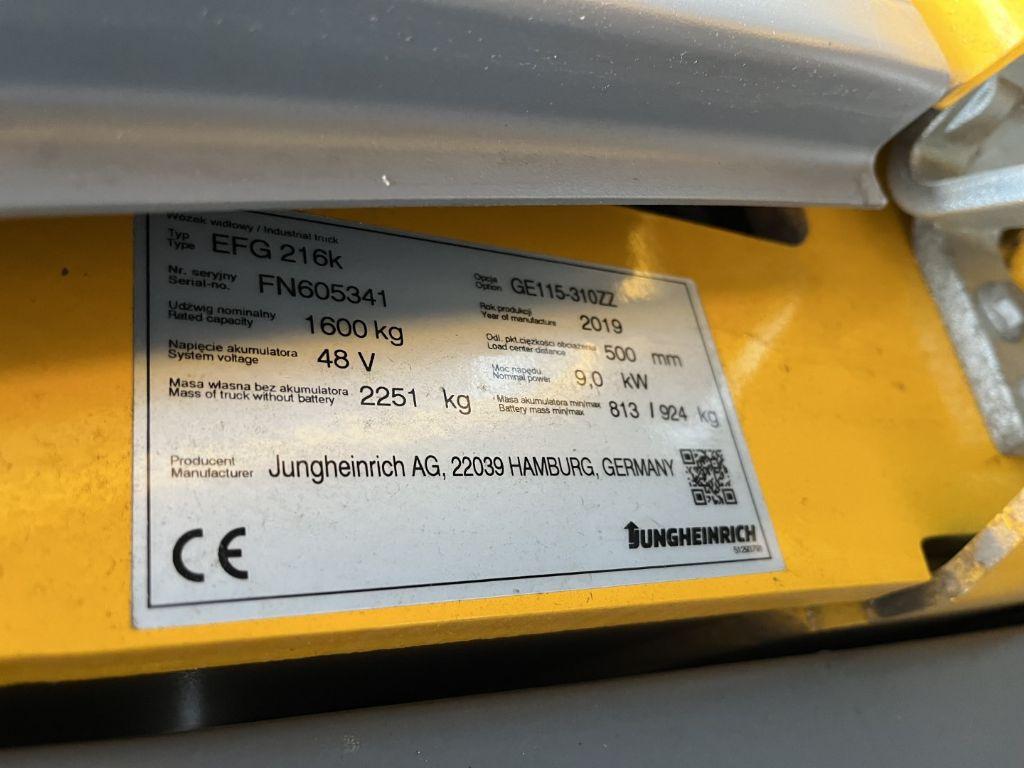 Carrello elevatore elettrico Jungheinrich EFG216k Jungheinrich EFG216k- Photo 4