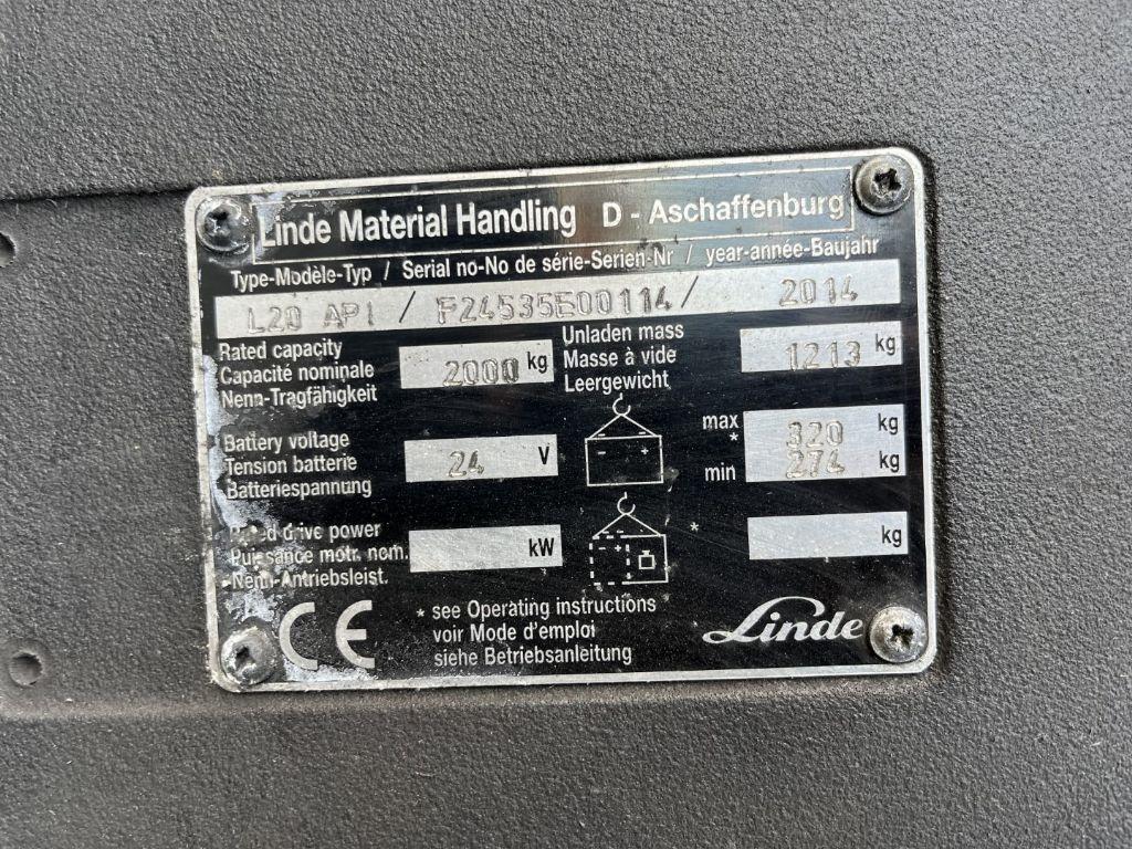 Wózek wys. podnoszenia Linde L20API Linde L20API- Photo 4