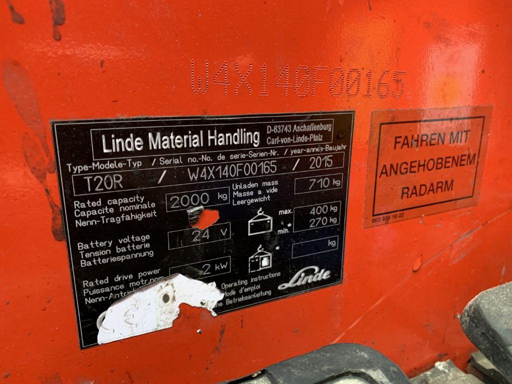 Wózek paletowy Linde T20R Linde T20R- Photo 4