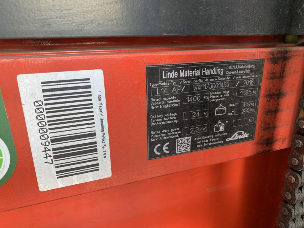 Wózek wys. podnoszenia Linde L14AP Linde L14AP- Photo 4