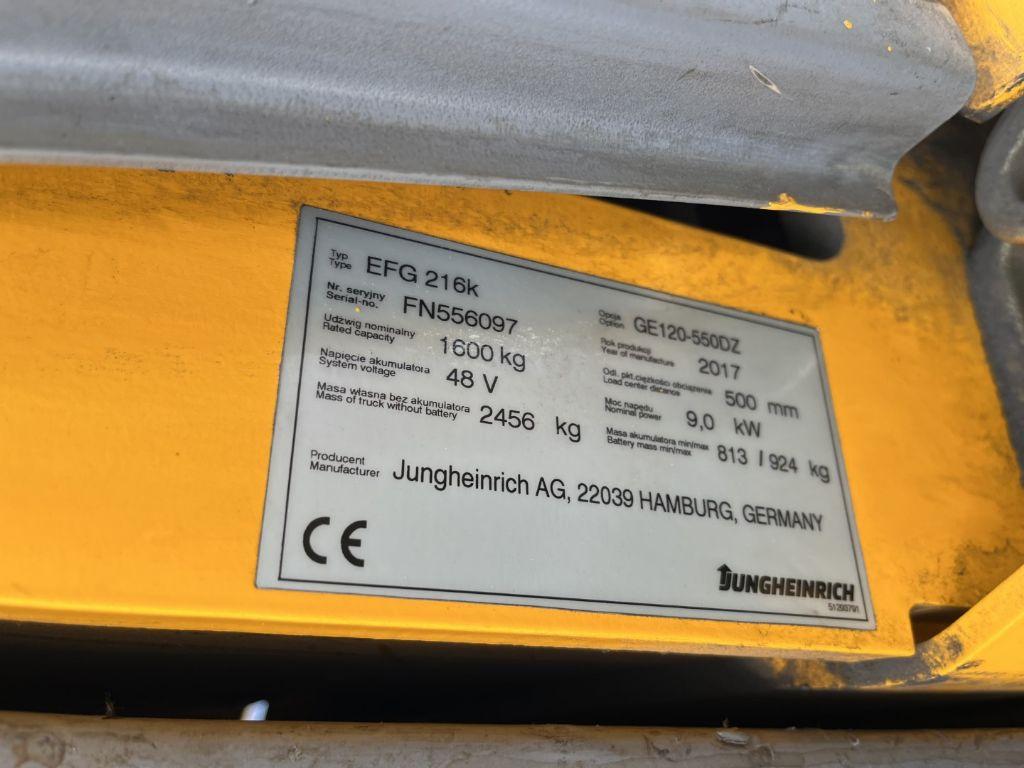 Carrello elevatore elettrico Jungheinrich EFG216k Jungheinrich EFG216k- Photo 4