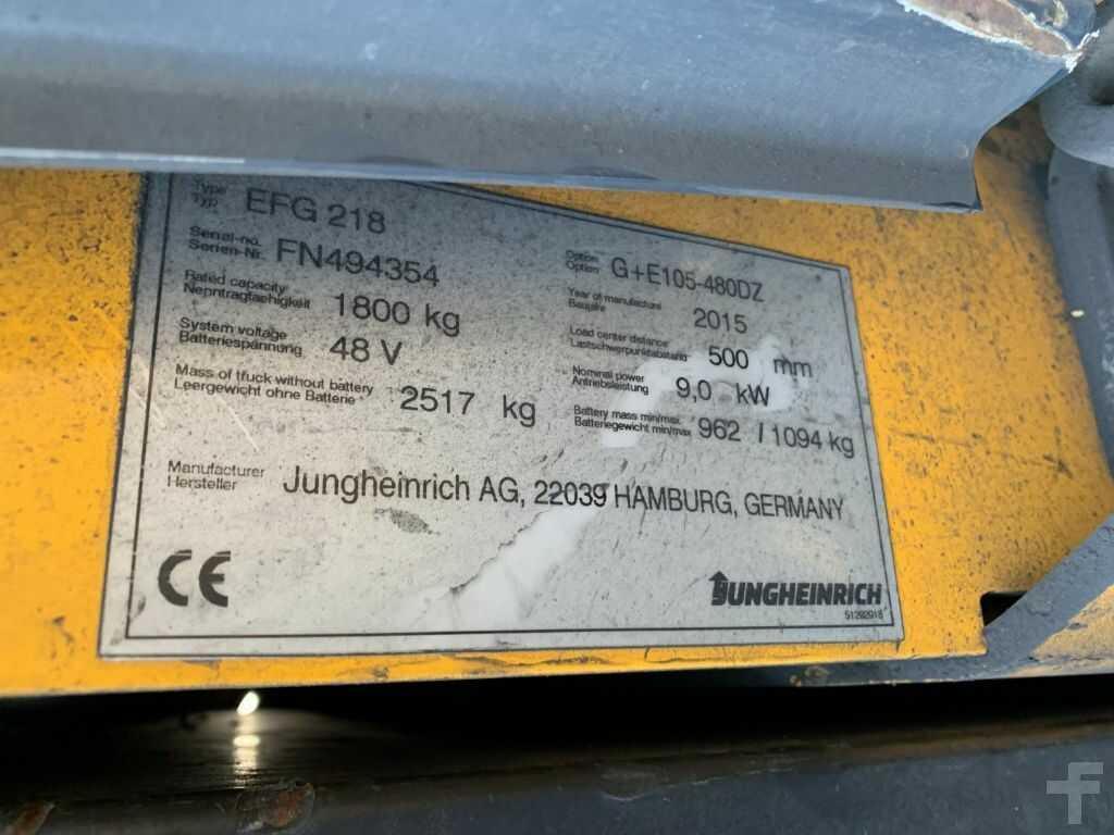 Carrello elevatore elettrico Jungheinrich EFG218 Jungheinrich EFG218- Photo 4